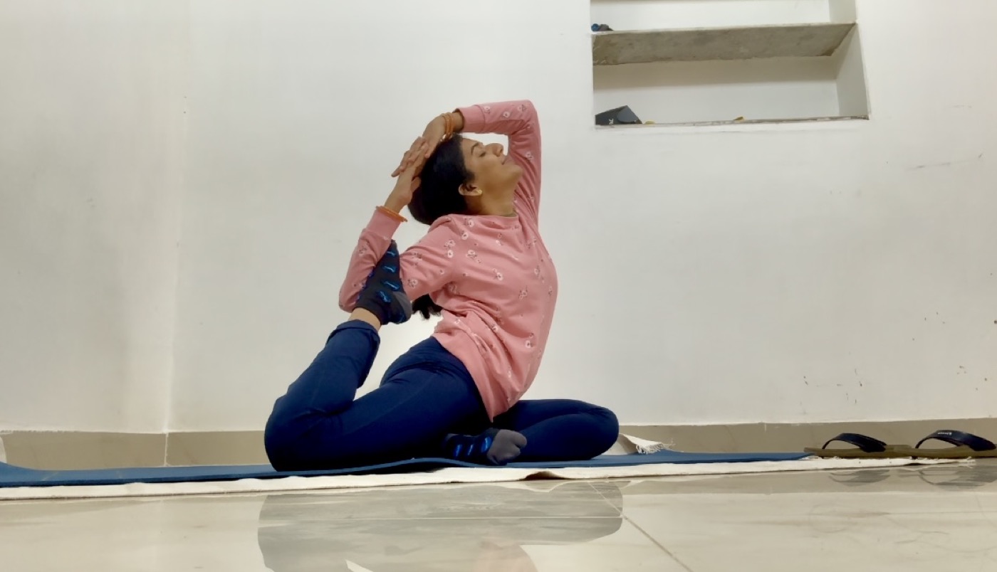 Parvati practicing yoga