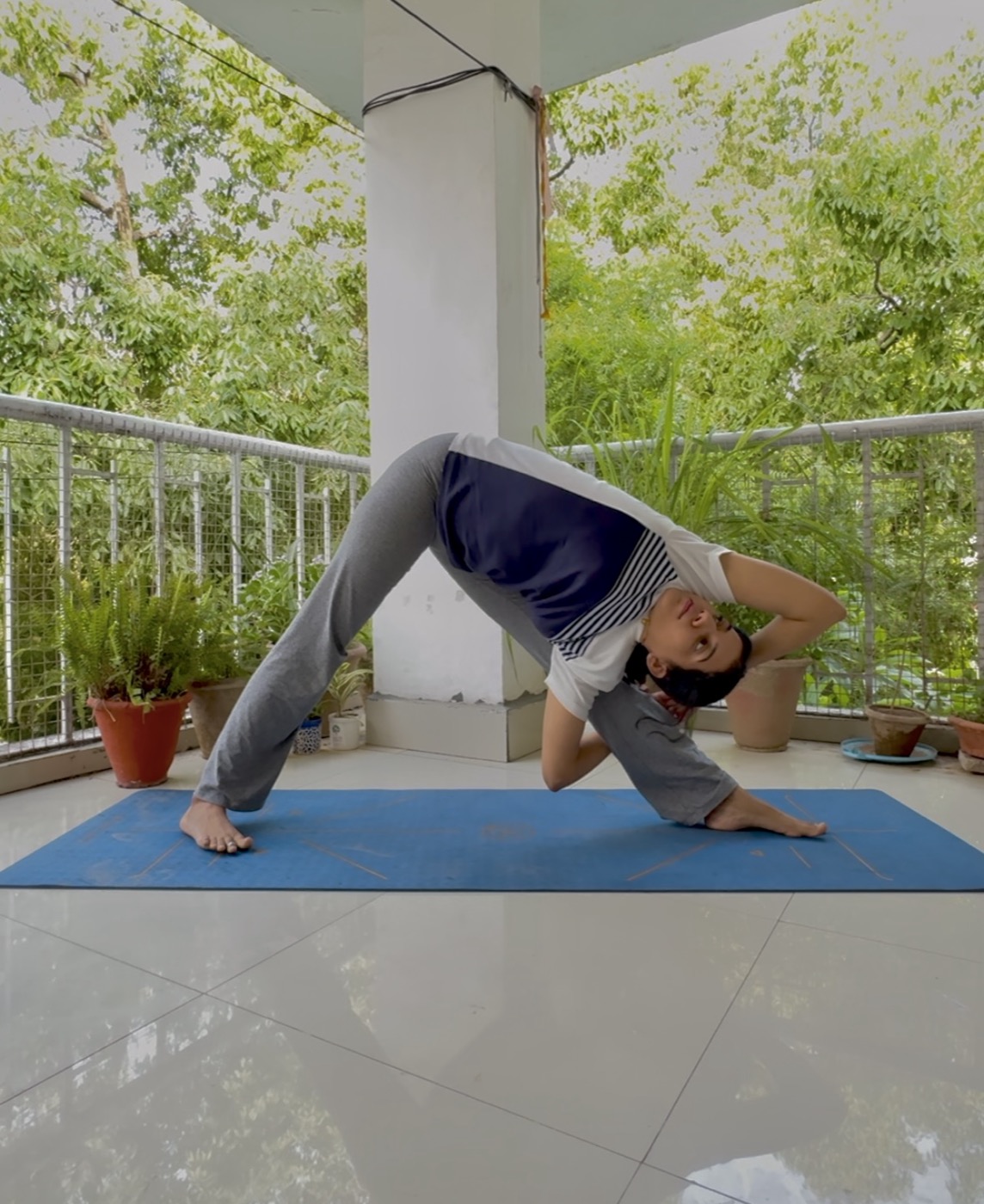 Parvati practicing yoga