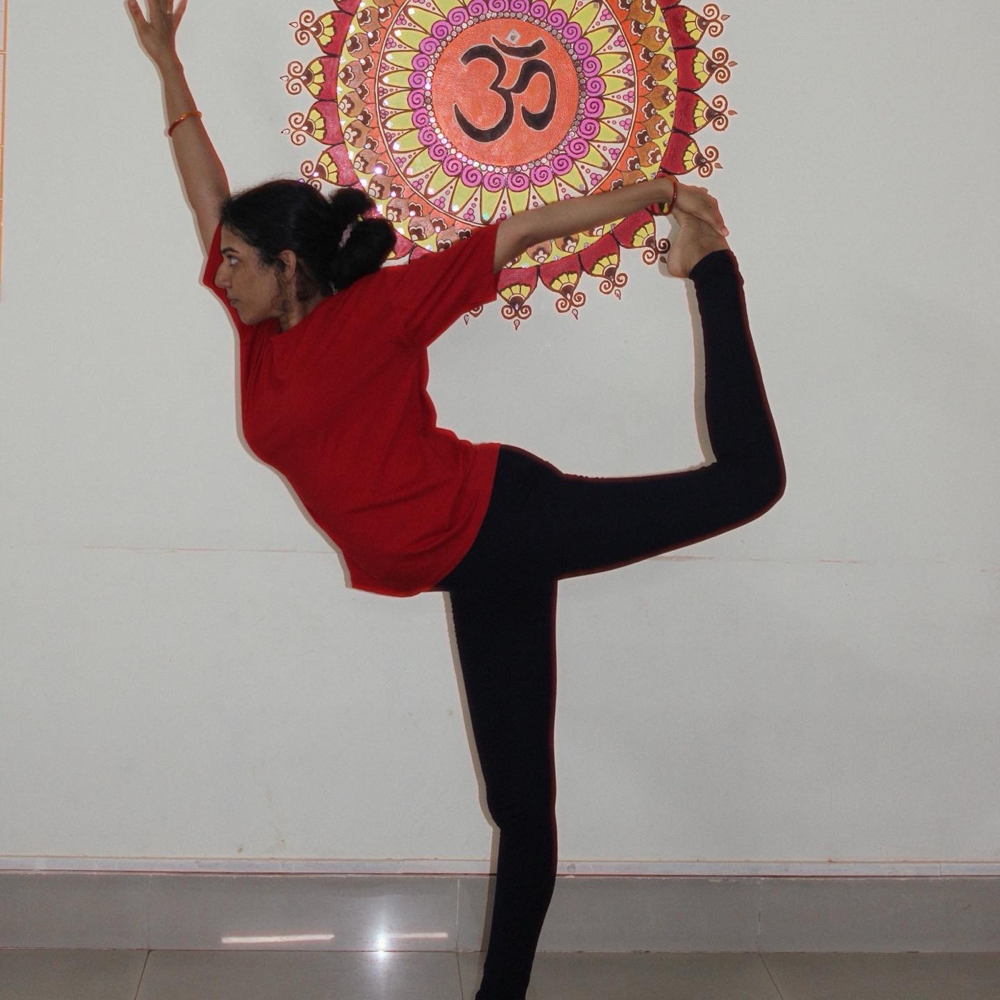 Parvati practicing yoga